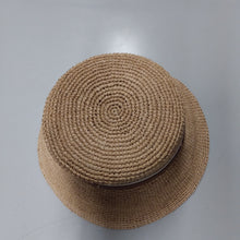 Carica l&#39;immagine nel visualizzatore di Gallery, Catarzi donna, cappello raffia con nastro pelle
