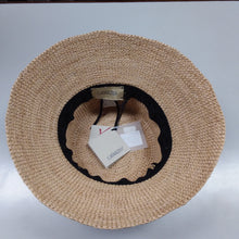 Carica l&#39;immagine nel visualizzatore di Gallery, Catarzi donna, cappello raffia con nastro pelle
