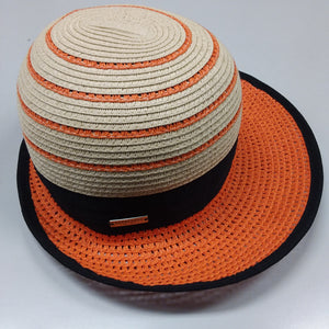 Seeberger,  cloche con visiera misto paperbraid