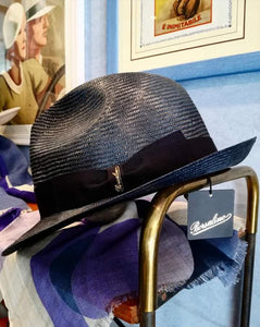 Borsalino Cappello Trilby Blue Panama